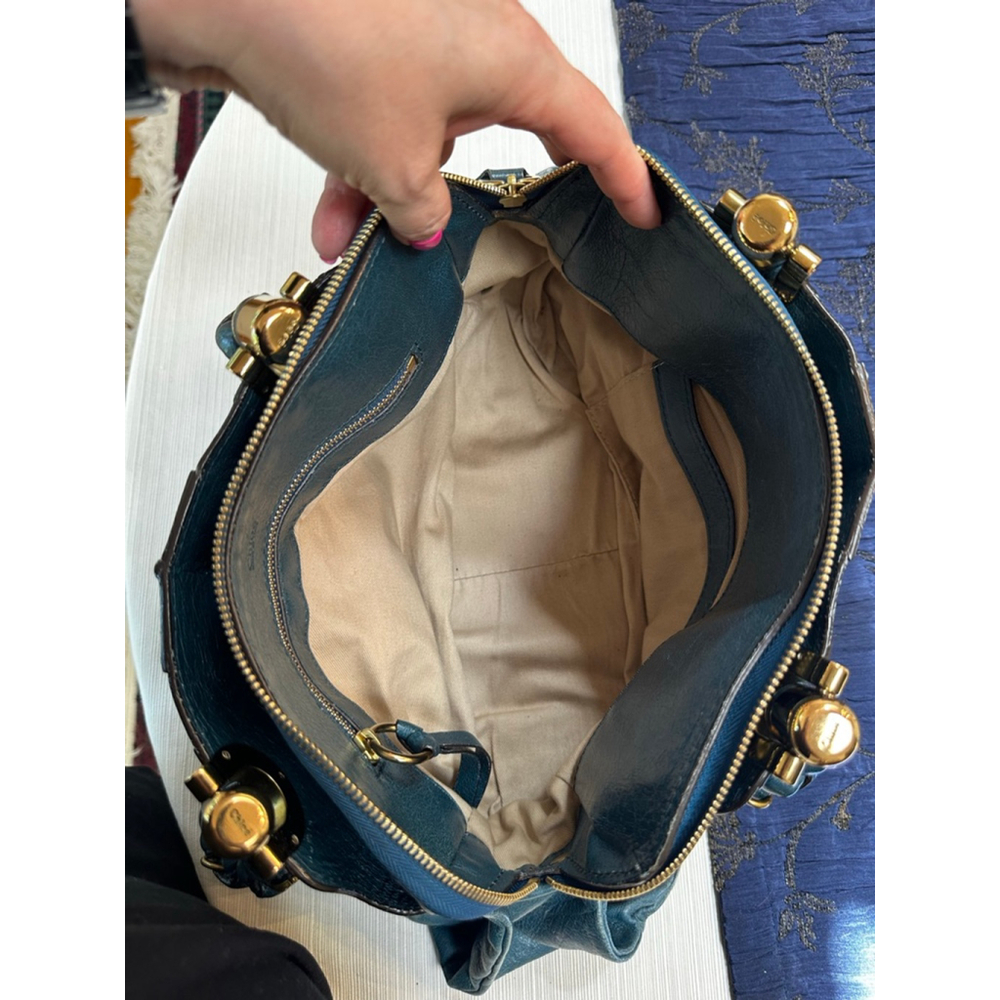 Chloé Blue Leather Heloise Shoulder Bag - Picture 16 of 16